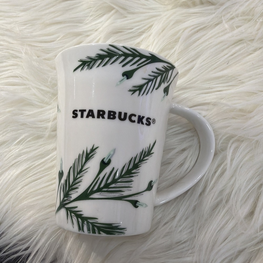 2020 Starbucks Holiday Mug Pine Christmas Tree Branch w/ Lights 10 oz Collect 24